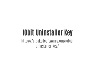 IObit Uninstaller Key