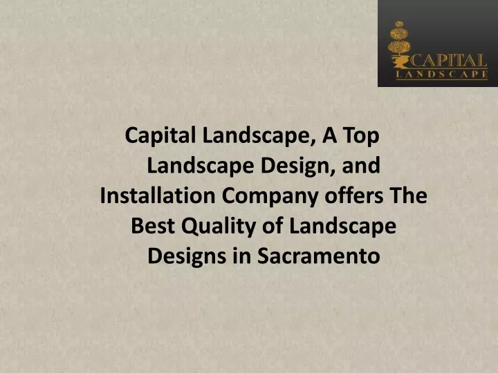 capital landscape a top landscape design