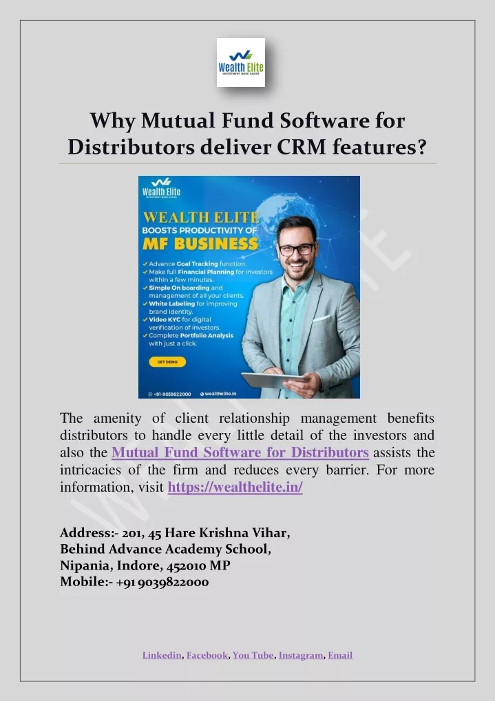 why mutual fund software for distributors deliver