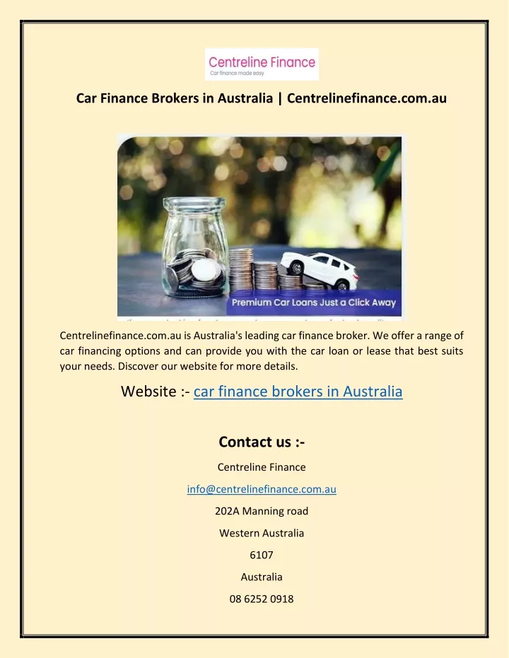 car finance brokers in australia