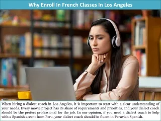 why enroll in french classes in los angeles