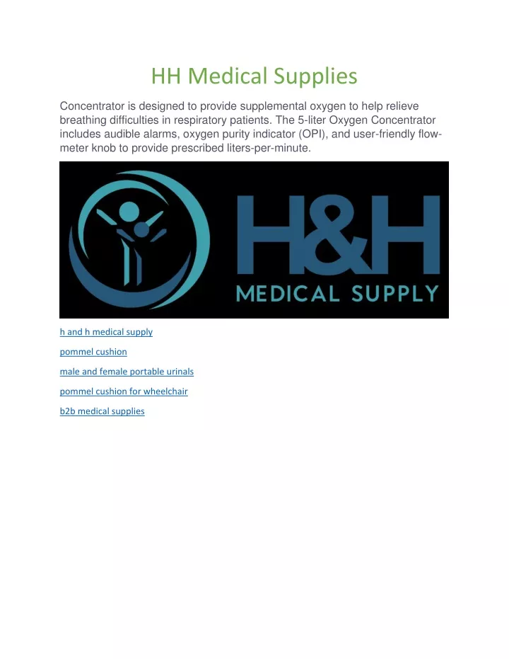 hh medical supplies