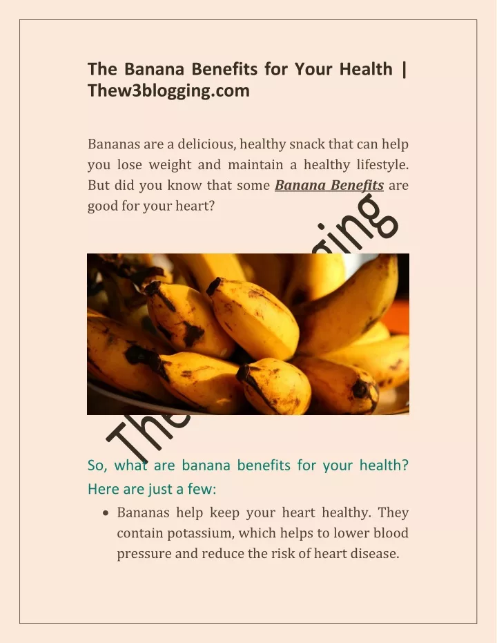 the banana benefits for your health thew3blogging