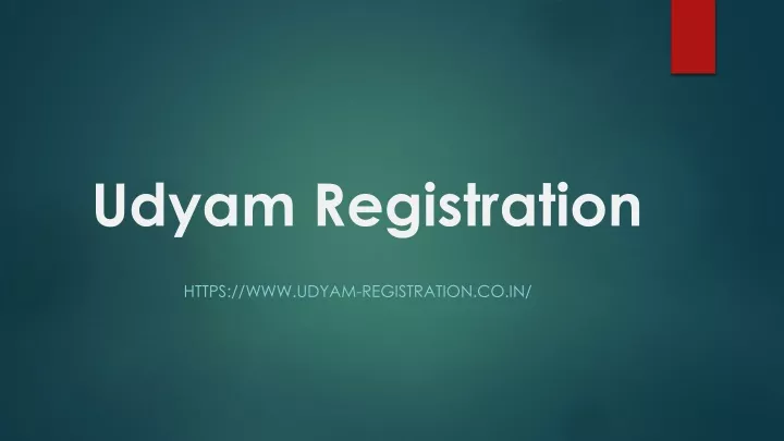 PPT - Udyam Registration PowerPoint Presentation, free download - ID ...