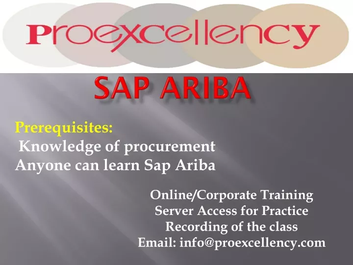 prerequisites knowledge of procurement anyone