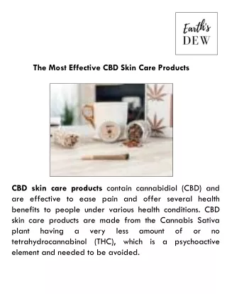 The Most Effective CBD Skin Care Products
