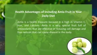 Health Advantages of Including Amla Fruit in Your Daily Diet