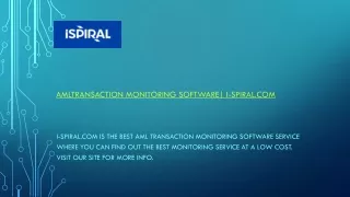 AMLTransaction Monitoring Software