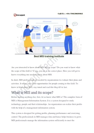 What are MIS and its scope? | Innozant