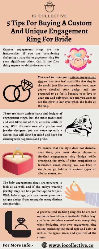5 Tips For Buying A Custom And Unique Engagement Ring For Bride |  IO Collective
