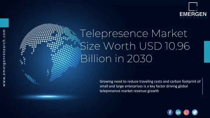 telepresence market size worth usd 10 96 billion