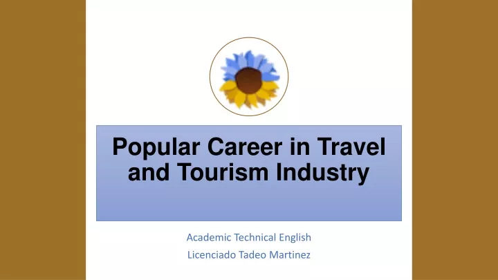 popular career in travel and tourism industry