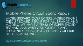 mobile phone circuit board repair