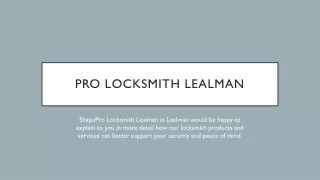 pro locksmith lealman