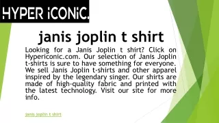 Janis Joplin T Shirt | Hypericonic.com
