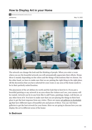 dailybusinesspost.com-How to Display Art in your Home