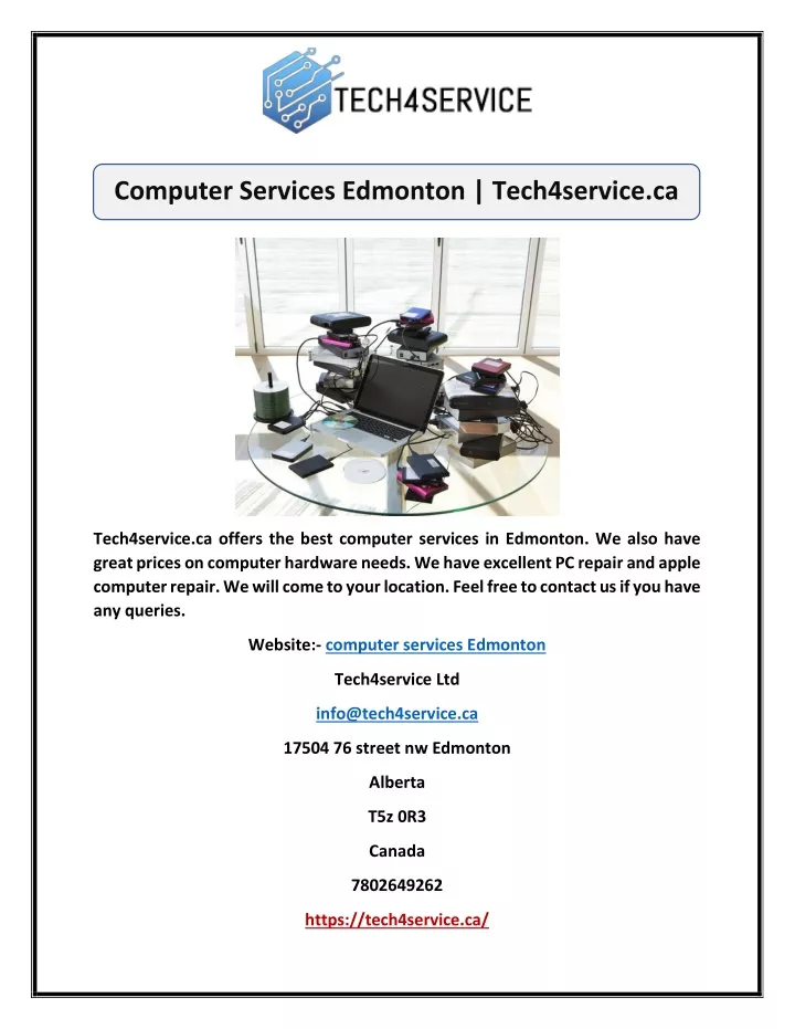 computer services edmonton tech4service ca