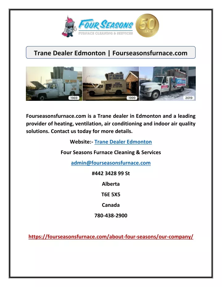 trane dealer edmonton fourseasonsfurnace com