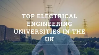 Electrical Engineering in the UK