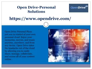 Open Drive-Personal Spolutions