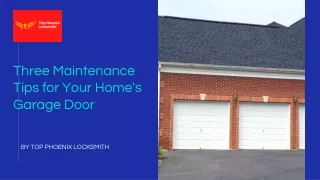 Three Maintenance Tips for Your Home's Garage Door