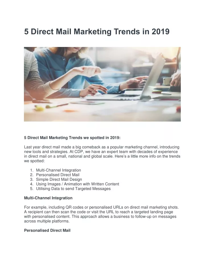 5 direct mail marketing trends in 2019