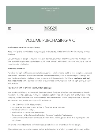 Place Bulk Order Of Custom Design Furniture in Victoria