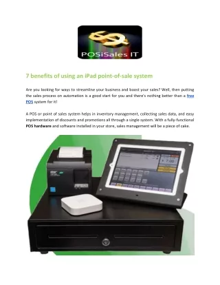 7 benefits of using an iPad point-of-sale system