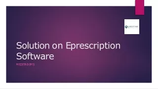 solutio n on e prescription software m ed i t a b i m s