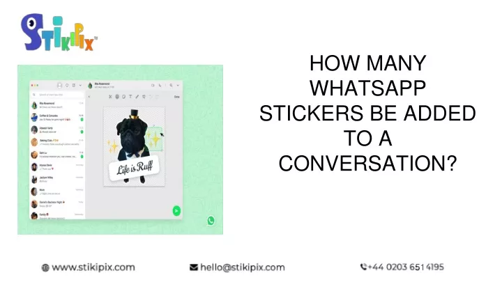 how many whatsapp stickers be added to a conversation