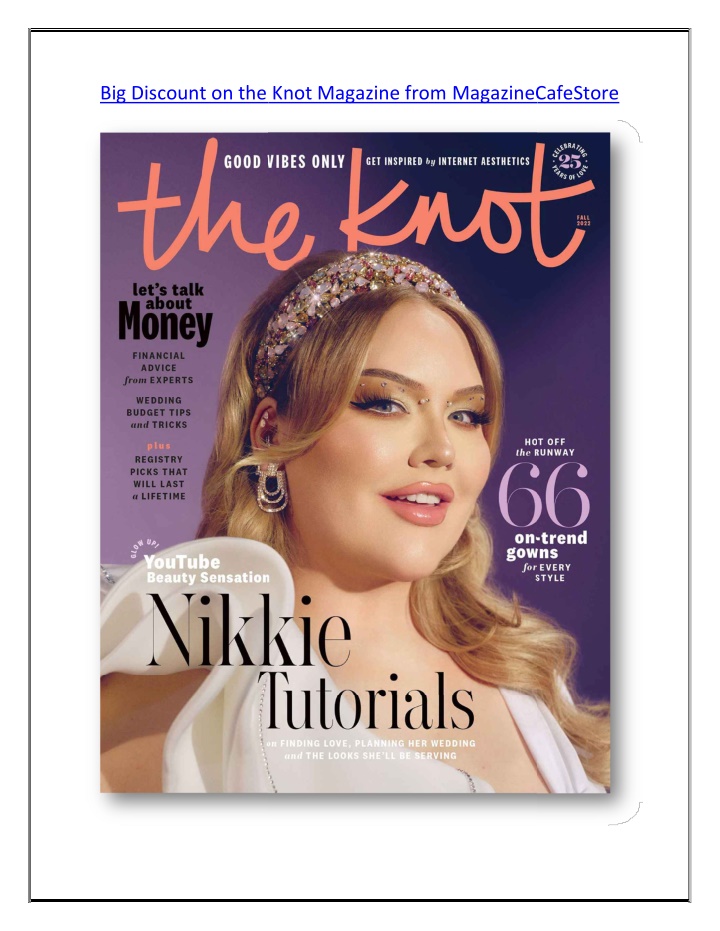 big discount on the knot magazine from