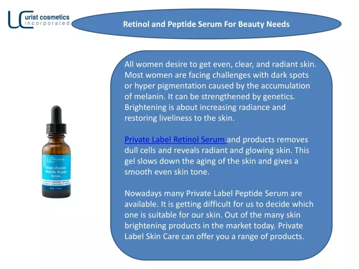 retinol and peptide serum for beauty needs