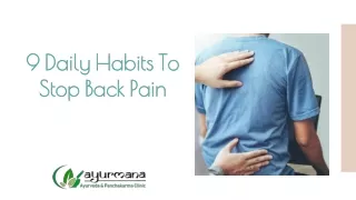 9 Daily Habits To Stop Back Pain