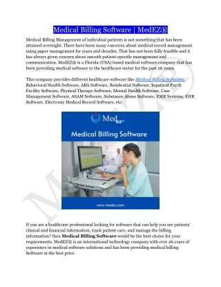 Best Medical Billing Software - MedEZ