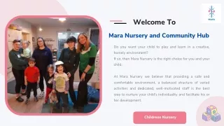 Childrens Nursery in London | Mara Nursery and Community Hub