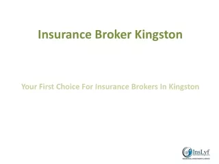 Insurance Broker Kingston
