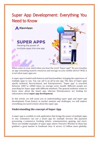 super app development everything you super