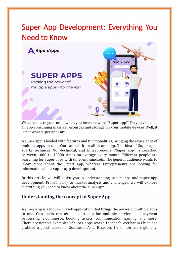 super app development everything you super