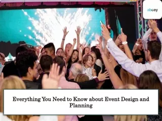Everything You Need to Know about Event Design and Planning