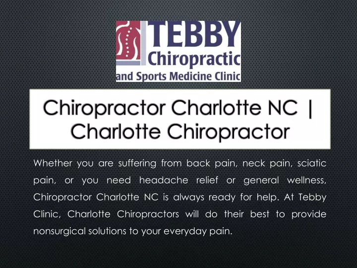 chiropractor charlotte nc charlotte chiropractor