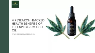 4 Research-Backed Health Benefits of Full Spectrum CBD Oil