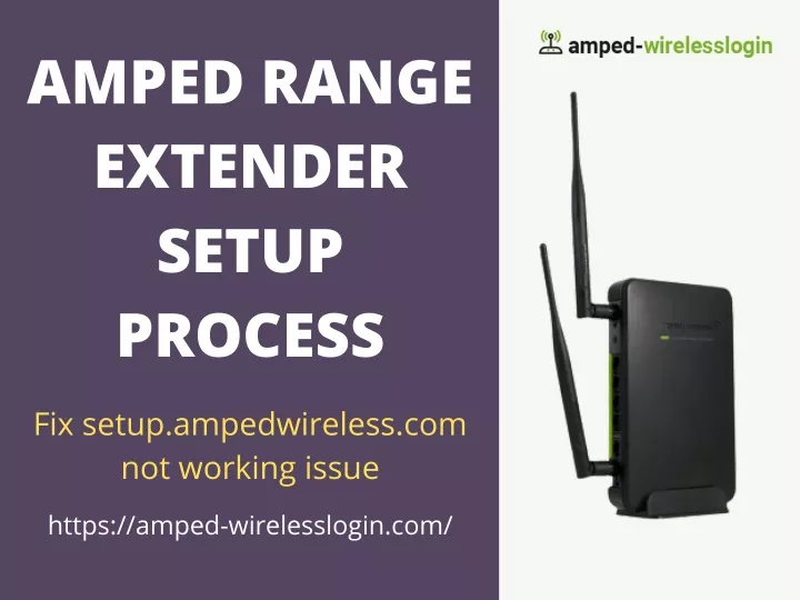amped range extender setup process
