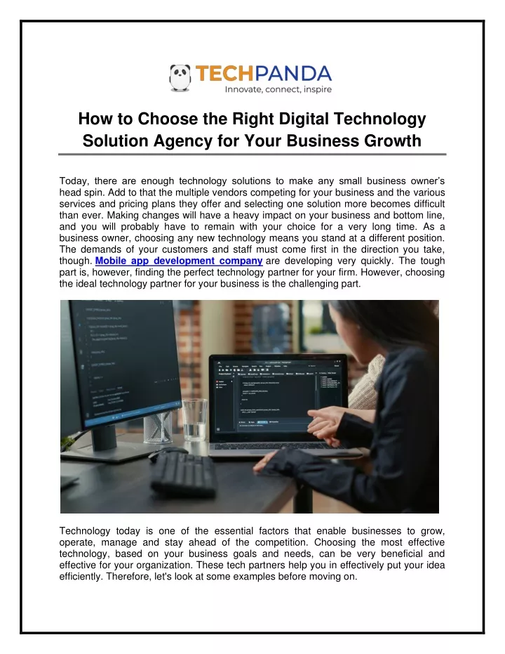 how to choose the right digital technology