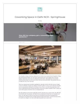 coworking space in delhi ncr springhouse