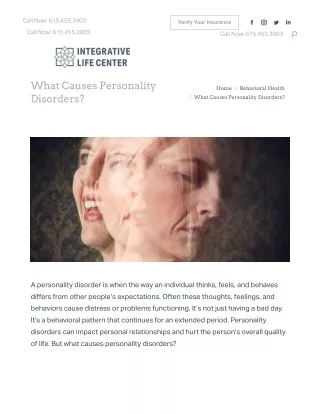 What Causes Personality Disorders