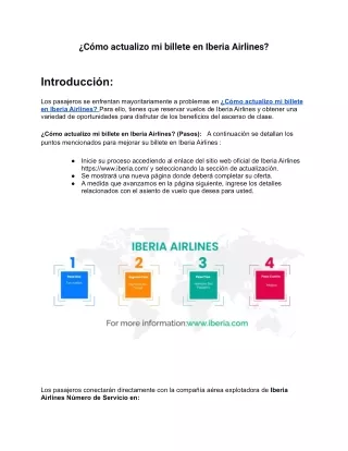 c mo actualizo mi billete en iberia airlines