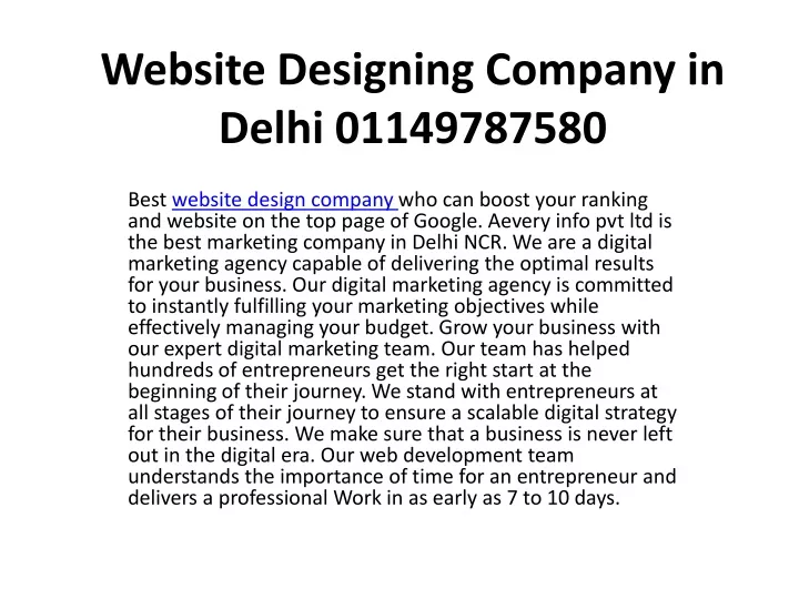website designing company in delhi 01149787580