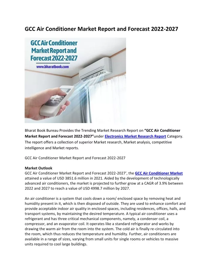 gcc air conditioner market report and forecast
