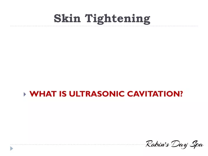 what is ultrasonic cavitation
