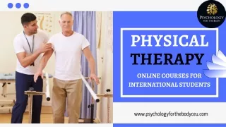 Physical Therapy Online Courses for International Students